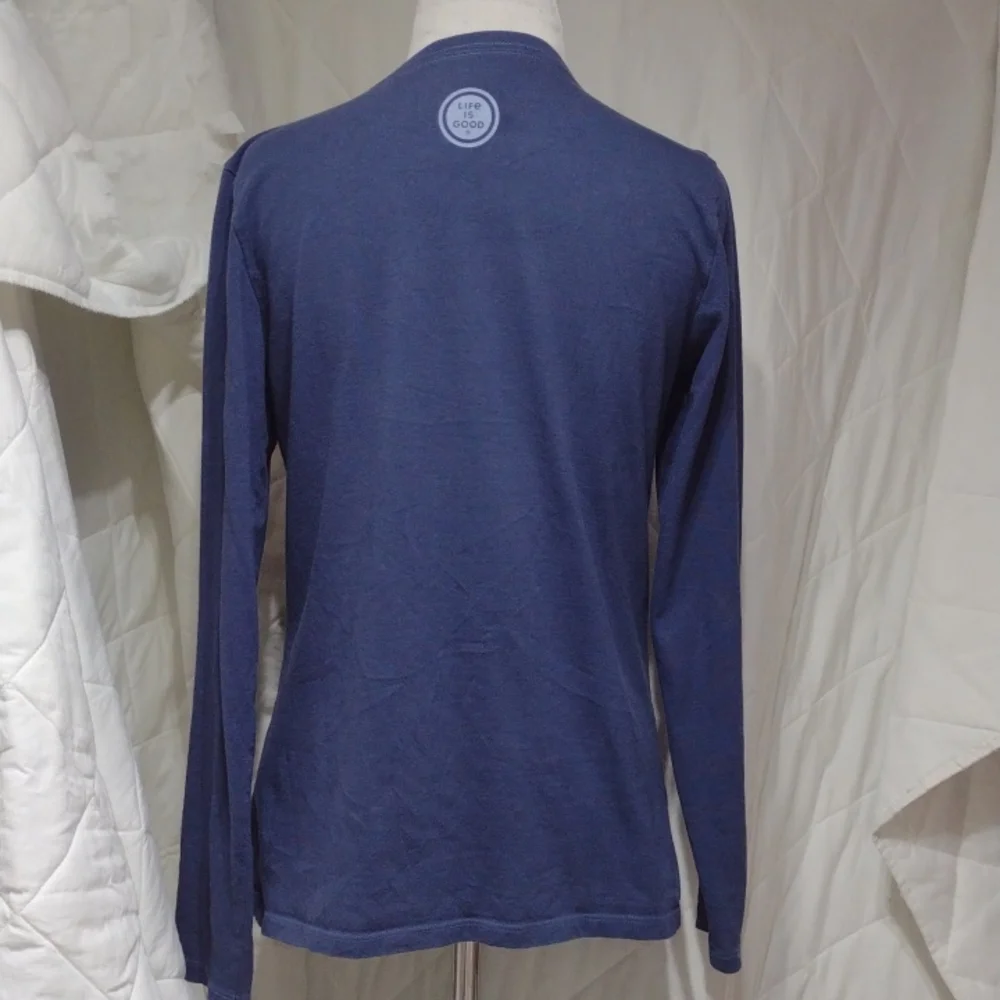 Beautiful blue Life is Good crusher tee, sz XS - Picture 5 of 12